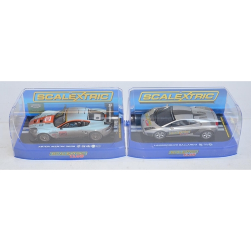 206 - Six Scalextric 1/32 scale racing slot car models to include limited edition C2936 Scalextric Club La... 