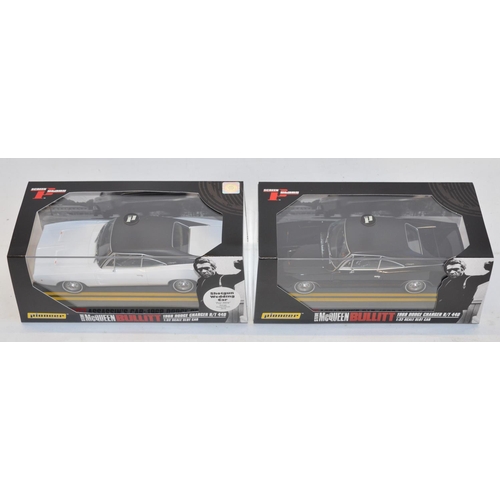 212 - Three Steve McQueen Bullitt slot car models from Pioneer to include P028 Shotgun Wedding Dodge Charg... 