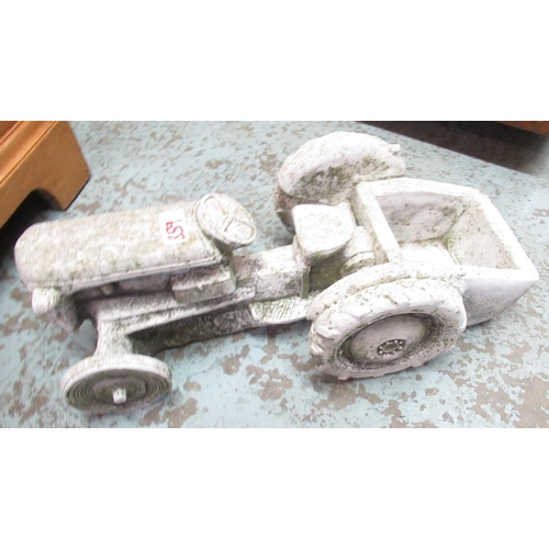 359 - Two concrete farming themed garden ornaments, max. L53cm