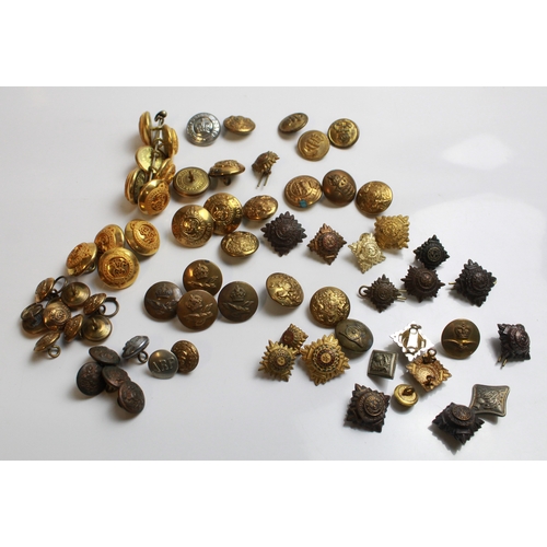 559 - Quantity of military brass buttons and pips