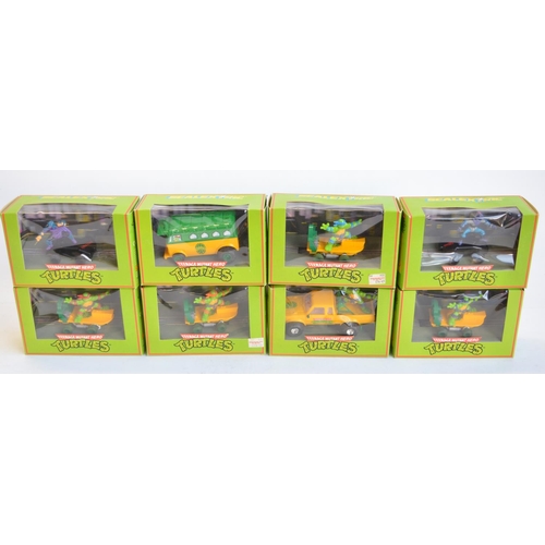 217 - Eight Scalextric Teenage Mutant Hero Turtles slot racing cars in unused condition, boxes at least ve... 