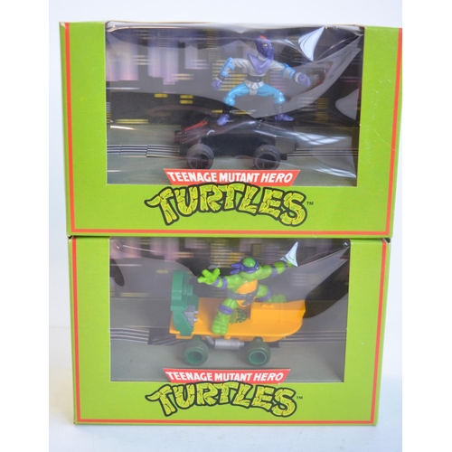 217 - Eight Scalextric Teenage Mutant Hero Turtles slot racing cars in unused condition, boxes at least ve... 