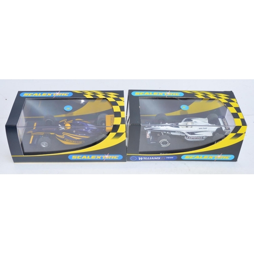 226 - Six Scalextric 1/32 scale racing slot car models to include C2927 McLaren M23 J Mass 1976, C2706D Sp... 