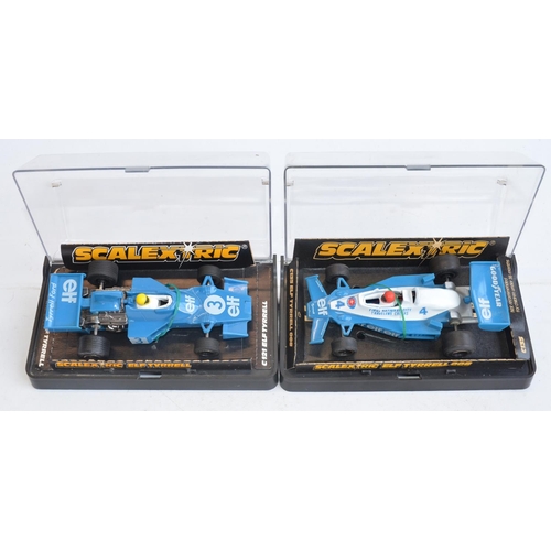 228 - Eight vintage Scalextric Formula 1 slot racing cars to include C129 Blue Rothmans March Ford 240 (so... 