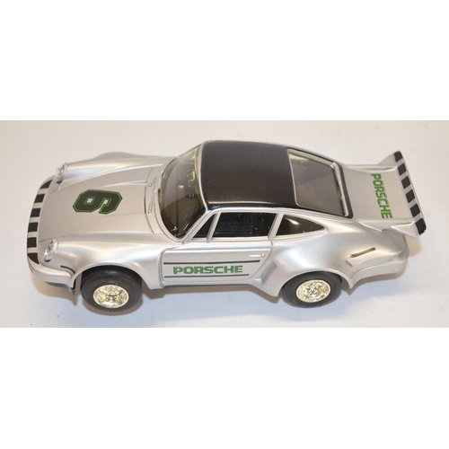 235 - Seven vintage Scalextric slot car models to include C288 Silver Porsche With Lights (excellent littl... 