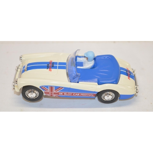 236 - Four Scalextric compatible slot cars by Pink-Kar to include CC020 limited edition Austin Healy 3000 ... 