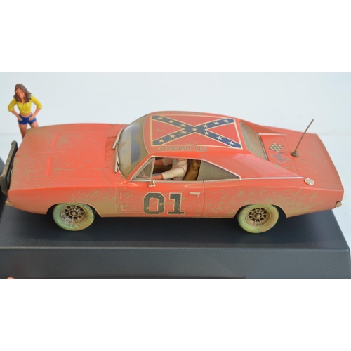 240 - Five 1/32 scale Dodge Charger slot car models from Pioneer to include Dukes Of Hazzard P016 General ... 