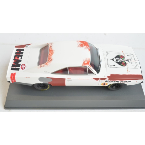 243 - Five 1/32 scale Dodge Charger slot car racing models from Pioneer to include P005 '68 Bengal Charger... 