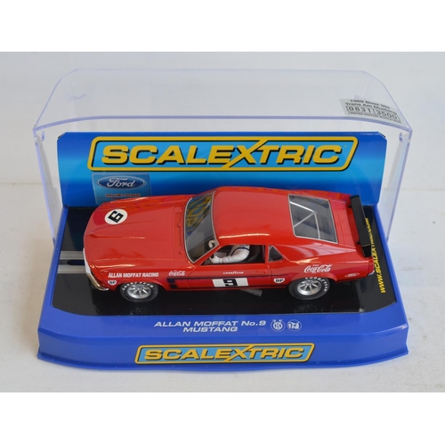 246 - Seven 1/32 scale Ford Mustang slot car racing models from Scalextric to include C2450 Plain White '6... 