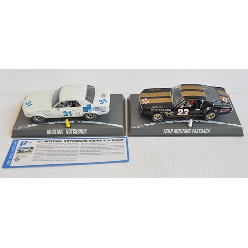 247 - Seven 1/32 scale Ford Mustang slot car racing models from Pioneer to include PW-Kit#1 1968 Notchback... 