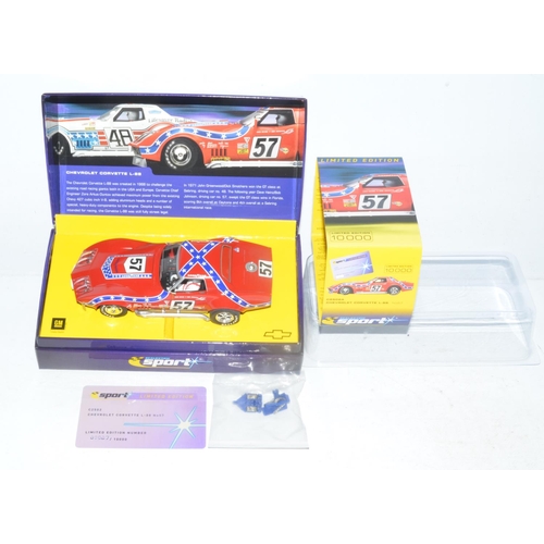 250 - Six 1/32 scale Chevrolet Corvette L-88 slot car racing models from Scalextric to include limited edi... 