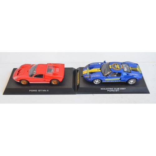 251 - Four Scalextric 1/32 scale Ford GT40 slot car racing models to include C2424 MkII Collectors Club 20... 