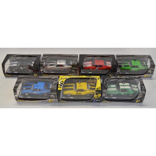 252 - Seven 1/32 scale Chevy Camaro slot car racing models from Pioneer to include P033 '68 Z-28 Club Spor... 