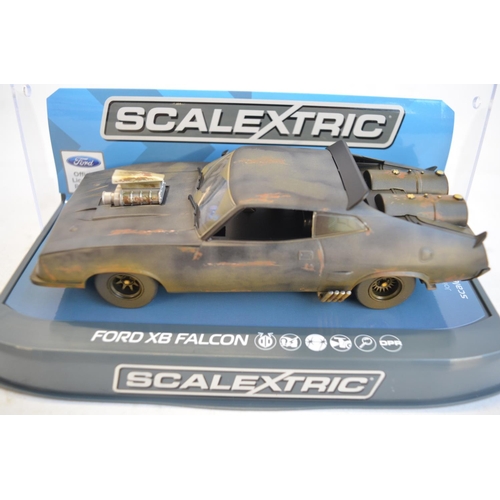 257 - Scalextric 1/32 scale Mad Max C3983 Ford XB Falcon (weathered) and C3697 Ford XB Falcon in gloss bla... 