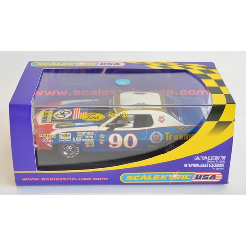 260 - Five 1/32 scale racing slot car models from Scalextric to include Mad Max C3983 Ford XB Falcon (weat... 