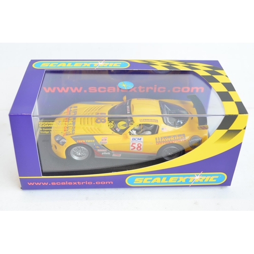 262 - Four 1/32 scale Competition Coupe Dodge Viper racing slot car models from Scalextric to include C290... 