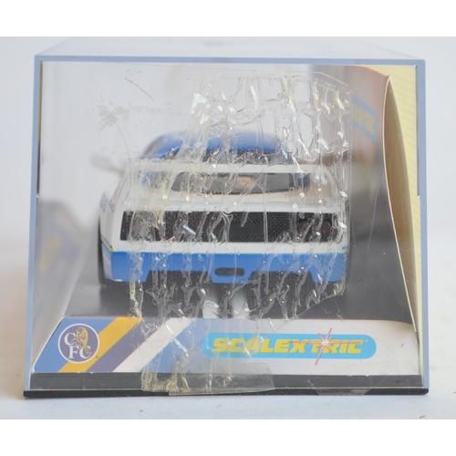 263 - Six 1/32 scale racing slot car models from Scalextric to include C2152 Premier Edition Chelsea FC Fe... 