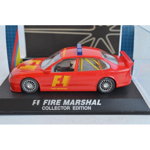 263 - Six 1/32 scale racing slot car models from Scalextric to include C2152 Premier Edition Chelsea FC Fe... 