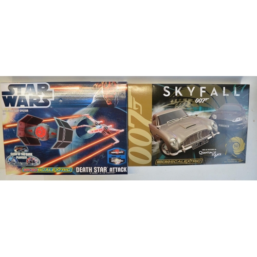 272 - Micro Scalextric boxed sets James Bond Skyfall and Star Wars Death Star Attack, both as new/factory ... 