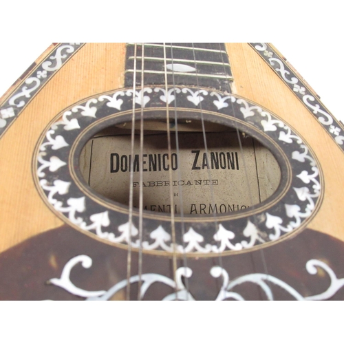 440 - An Italian mandolin, by Domenico Zanoni, with case A/F