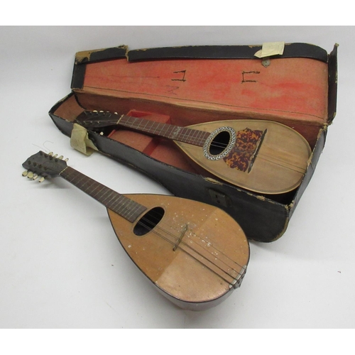 441 - Marco Rebora Italian mandolin in case (a/f) and two other unnamed Italian mandolins (a/f) (3)