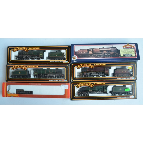 285 - Six OO gauge electric steam train models to include Bachmann 31-278 Parallel Boiler 4-6-0 BR green R... 