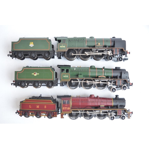 285 - Six OO gauge electric steam train models to include Bachmann 31-278 Parallel Boiler 4-6-0 BR green R... 