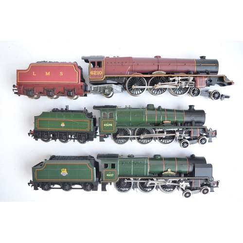 285 - Six OO gauge electric steam train models to include Bachmann 31-278 Parallel Boiler 4-6-0 BR green R... 