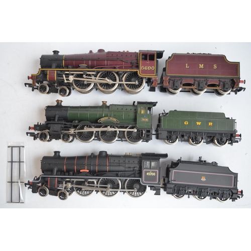 287 - Six OO gauge electric steam train models to include Mainline 37-061 LMS crimson Jubilee Class 5XP 56... 