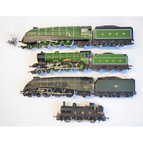 291 - Six OO gauge electric steam train models to include Bachmann 32-076 GWR Class 56XX 6676 (model excel... 