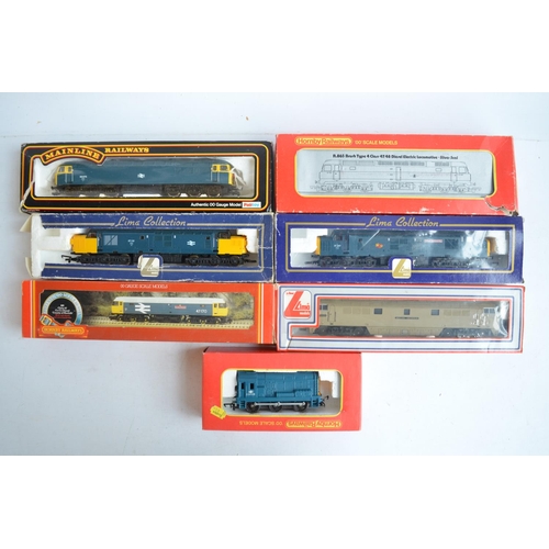 296 - Seven OO gauge electric diesel locomotive models to include Lima L205126 Class 52 