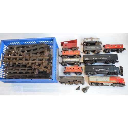 314 - Collection of O gauge electric locos, passenger wagons and rolling stock to include tin plate Marx S... 