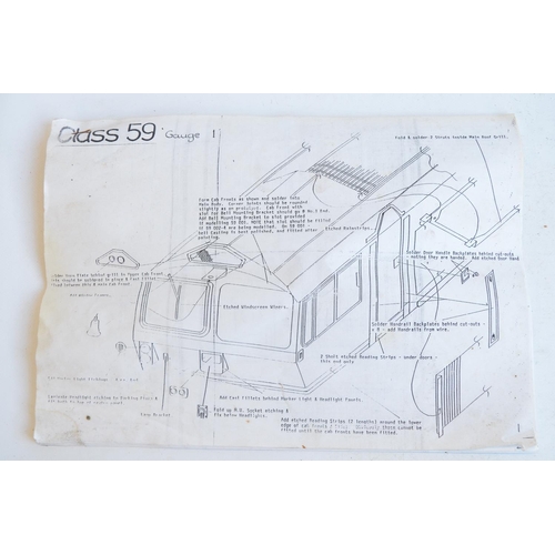 315 - Collection of 1 gauge metal loco kits to include an RJH Class 59 diesel, an unidentified steam train... 