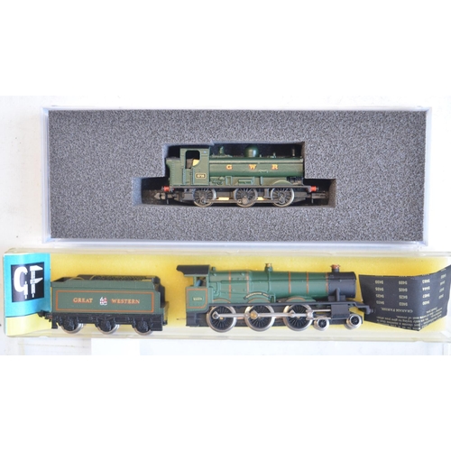 320 - Six N gauge GWR liveried electric steam locomotive models to include Dapol 2S-019-002 6802 