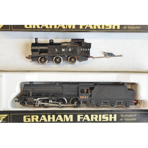 321 - Seven N gauge LMS black liveried electric steam locomotive models to include Hornby Minitrix N202 2-... 