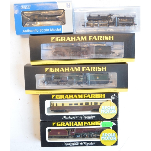 322 - Six N gauge electric steam locomotive models to include Dapol 2S-007-007 Pannier 4607 BR Black Early... 