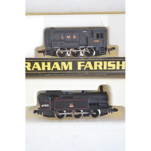 324 - Collection of N gauge railway models to include Dapol 2S-006-003 Twin Pack 14XX Tank BR Black Early ... 