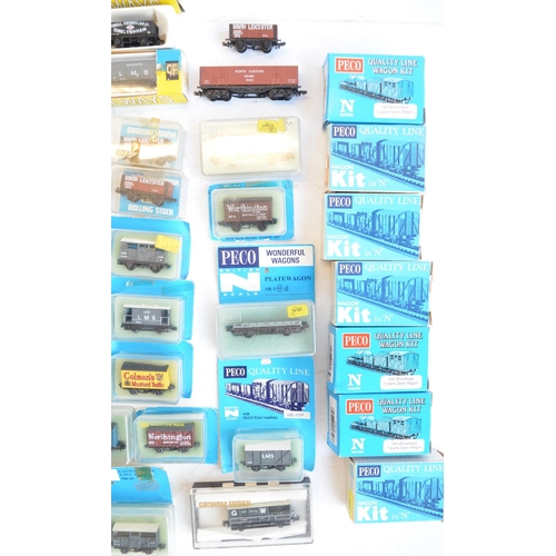 327 - Collection of N gauge rolling stock models from Graham Farish, Peco and Dapol. Contents condition va... 