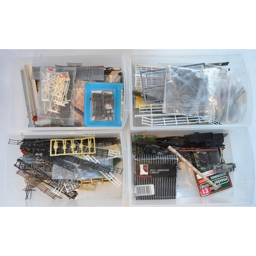 329 - Extensive collection of OO/HO gauge model railway scenic accessories to include figures, trees, buil... 