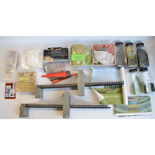 329 - Extensive collection of OO/HO gauge model railway scenic accessories to include figures, trees, buil... 