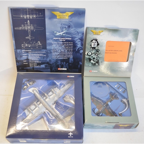 333 - Corgi Aviation Archive - four diecast model aircraft in 1:72 and 1:144 scale with original packaging... 