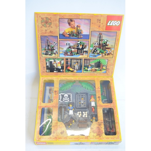 335 - Six vintage boxed Lego Pirates sets to include 6276 Eldorado Fortress, 6257 Pirate Raft, 6235, 6245,... 