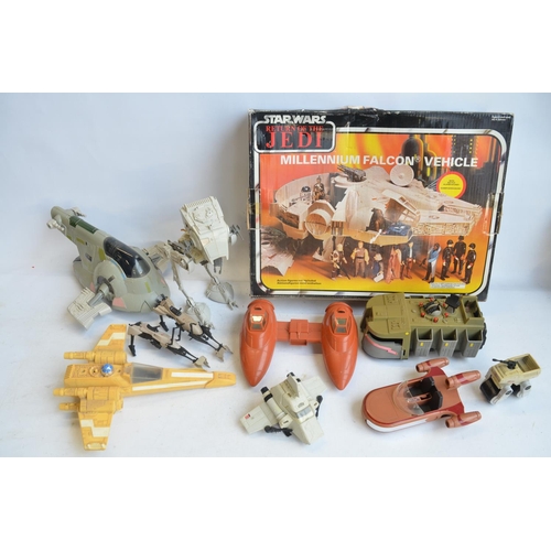 337 - Collection of vintage Star Wars models, mostly by Kenner to include boxed Millennium Falco with orig... 