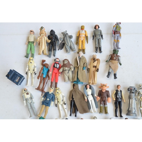 338 - Collection of unboxed Star Wars action figures from Kenner and a Darth Vader costume and mask set (m... 