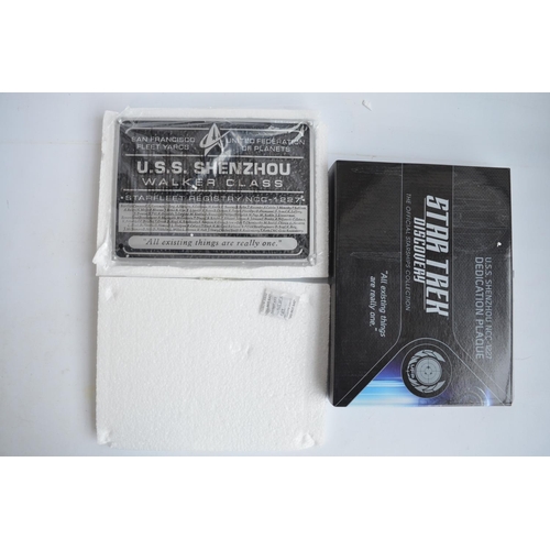 359 - Collection of Eaglemoss Star Trek 'The Official Starships Collection' Dedication Plaques, 11 boxed, ... 