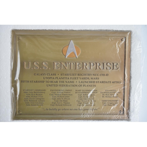 359 - Collection of Eaglemoss Star Trek 'The Official Starships Collection' Dedication Plaques, 11 boxed, ... 