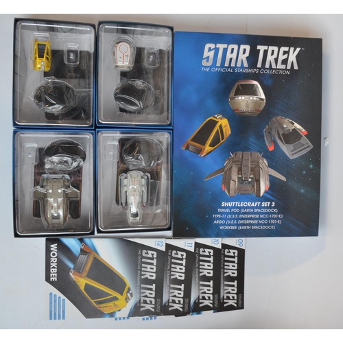 361 - Star Trek 'The Official Starships Collection' Shuttlecraft Sets 1-4 by Eaglemoss each with 4 individ... 