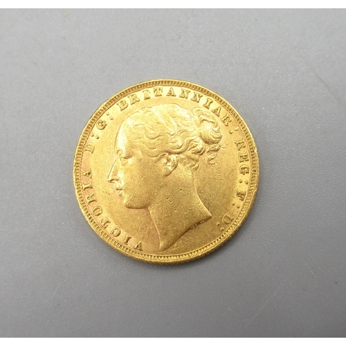 1 - Victoria sovereign, 1876, London mint, 8.0g