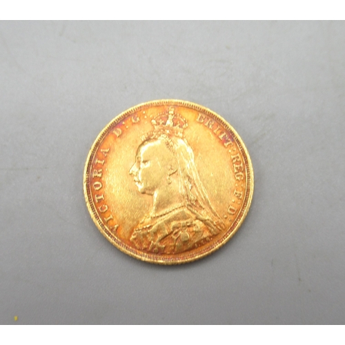 14 - Victoria sovereign, 1892, Sydney mint, 8.0g
