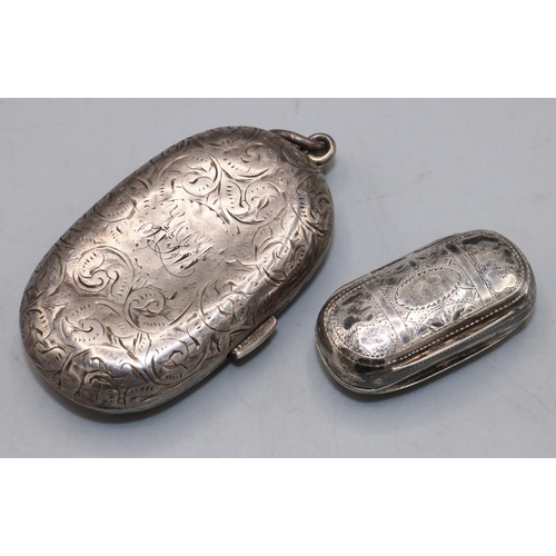 151 - Edwardian silver double sovereign case with hand chased decoration, Birmingham, 1903, Edwin Joseph H... 